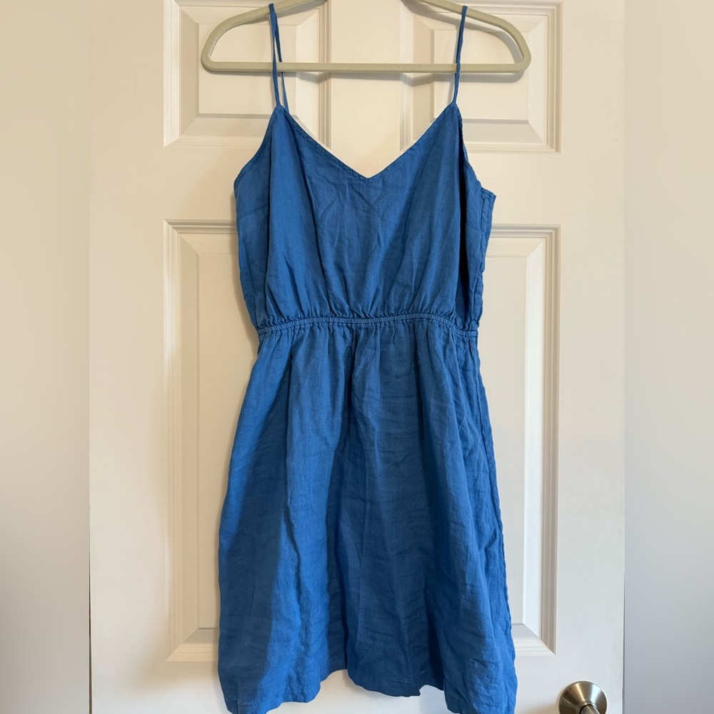 J. Crew Cobalt Blue Spaghetti-Strap Mini Sundress